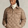 Abrigos acolchados impermeables extragrandes de Ralph Lauren para mujer en color marrón Abrigos acolchados impermeables extragrandes de Ralph Lauren para mujer en color marrón