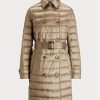 Abrigos acolchados metalizados Ralph Lauren para mujer en marrón