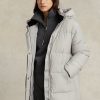 Abrigos con capucha de plumón resistentes al agua Ralph Lauren para mujer en gris Abrigos con capucha de plumón resistentes al agua Ralph Lauren para mujer en gris