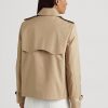 Abrigos cortos cruzados Ralph Lauren beige para mujer