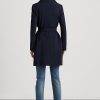 Abrigos cruzados de crepé Ralph Lauren para mujer en azul marino Abrigos cruzados de crepé Ralph Lauren para mujer en azul marino