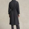 Abrigos cruzados de franela Ralph Lauren gris oscuro para mujer