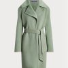 Abrigos cruzados de lana y cachemir Ralph Lauren Cameo para mujer en verde