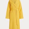 Abrigos cruzados de mezcla de lana de doble cara Ralph Lauren para mujer en amarillo Abrigos cruzados de mezcla de lana de doble cara Ralph Lauren para mujer en amarillo