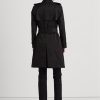 Abrigos cruzados negros de mezcla de algodón para mujer de Ralph Lauren Abrigos cruzados negros de mezcla de algodón para mujer de Ralph Lauren