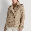 Abrigos cruzados Ralph Lauren de jacquard con monograma para mujer en color caqui Abrigos cruzados Ralph Lauren de jacquard con monograma para mujer en color caqui