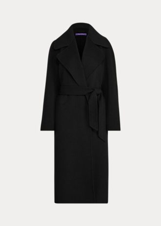 Abrigos cruzados Ralph Lauren Leonarda negros para mujer