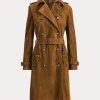 Abrigos de ante Ralph Lauren marrones para mujer Abrigos de ante Ralph Lauren marrones para mujer