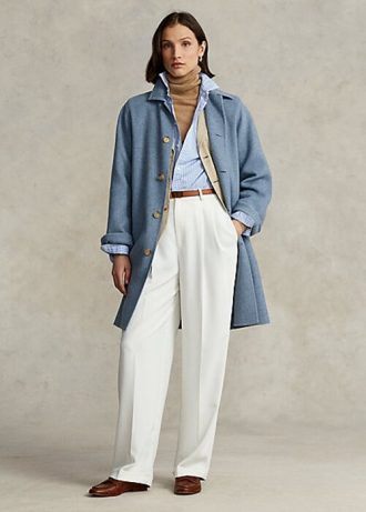 Abrigos de doble cara extragrandes de Ralph Lauren para mujer en azul