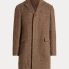 Abrigos de lana ligera con diseño de espiga de Ralph Lauren para hombre, color marrón Abrigos de lana ligera con diseño de espiga de Ralph Lauren para hombre, color marrón