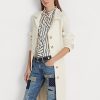 Abrigos de lino con espiga y cinturón Ralph Lauren para mujer en color crema Abrigos de lino con espiga y cinturón Ralph Lauren para mujer en color crema