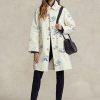 Abrigos de lona blancos con motivos florales de Ralph Lauren para mujer Abrigos de lona blancos con motivos florales de Ralph Lauren para mujer