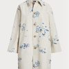 Abrigos de lona blancos con motivos florales de Ralph Lauren para mujer Abrigos de lona blancos con motivos florales de Ralph Lauren para mujer