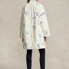 Abrigos de lona blancos con motivos florales de Ralph Lauren para mujer Abrigos de lona blancos con motivos florales de Ralph Lauren para mujer