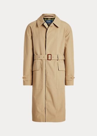 Abrigos de paseo de algodón tejido Ralph Lauren beige para hombre