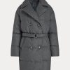 Abrigos de plumón acolchados cruzados Ralph Lauren grises para mujer Abrigos de plumón acolchados cruzados Ralph Lauren grises para mujer