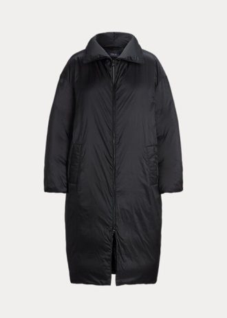 Abrigos de plumón impermeables Ralph Lauren negros para mujer