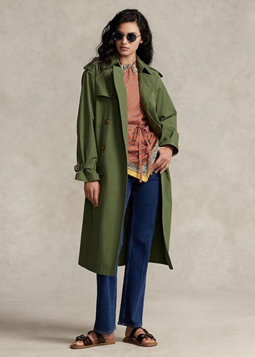 Abrigos de popelina verdes de Ralph Lauren para mujer Abrigos de popelina verdes de Ralph Lauren para mujer