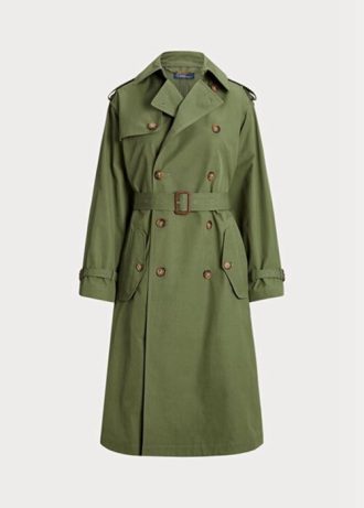 Abrigos de popelina verdes de Ralph Lauren para mujer