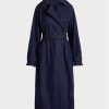 Abrigos de sarga de mezcla de algodón Ralph Lauren para mujer en color azul marino Abrigos de sarga de mezcla de algodón Ralph Lauren para mujer en color azul marino