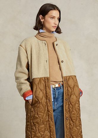 Abrigos híbridos con cinturón y repelentes al agua de Ralph Lauren para mujer en color marrón Abrigos híbridos con cinturón y repelentes al agua de Ralph Lauren para mujer en color marrón