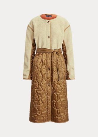 Abrigos híbridos con cinturón y repelentes al agua de Ralph Lauren para mujer en color marrón Abrigos híbridos con cinturón y repelentes al agua de Ralph Lauren para mujer en color marrón