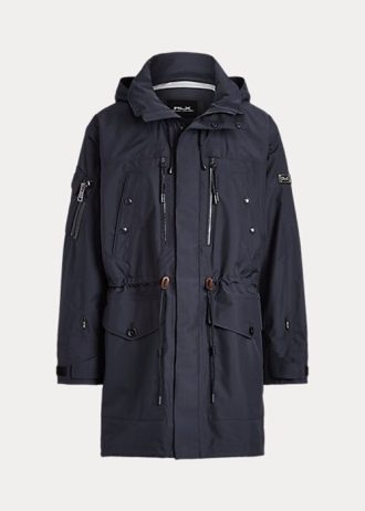 Abrigos impermeables con capucha Ralph Lauren para hombre en color azul marino
