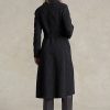 Abrigos negros de doble cara con raya diplomática de Ralph Lauren para mujer Abrigos negros de doble cara con raya diplomática de Ralph Lauren para mujer