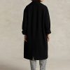 Abrigos negros extragrandes de mezcla de lana con diseño de espiga de Ralph Lauren para mujer Abrigos negros extragrandes de mezcla de lana con diseño de espiga de Ralph Lauren para mujer