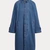 Abrigos Ralph Lauren azules de mezcla de algodón y seda para mujer Abrigos Ralph Lauren azules de mezcla de algodón y seda para mujer