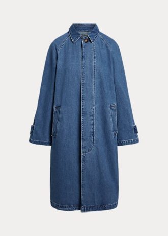 Abrigos Ralph Lauren azules de mezcla de algodón y seda para mujer Abrigos Ralph Lauren azules de mezcla de algodón y seda para mujer