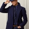 Abrigos Ralph Lauren de lana con diseño de espiga, hechos a mano, en azul marino oscuro para hombre Abrigos Ralph Lauren de lana con diseño de espiga, hechos a mano, en azul marino oscuro para hombre