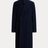Abrigos Ralph Lauren de lana con diseño de espiga, hechos a mano, en azul marino oscuro para hombre Abrigos Ralph Lauren de lana con diseño de espiga, hechos a mano, en azul marino oscuro para hombre