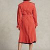 Abrigos Ralph Lauren de mezcla de seda naranja para mujer Abrigos Ralph Lauren de mezcla de seda naranja para mujer