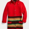 Abrigos tipo suéter de lana Ralph Lauren rojos para mujer Abrigos tipo suéter de lana Ralph Lauren rojos para mujer