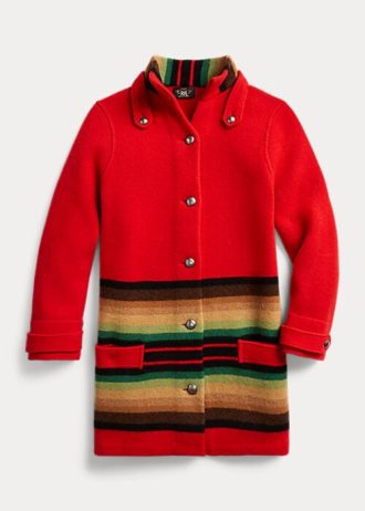 Abrigos tipo suéter de lana Ralph Lauren rojos para mujer Abrigos tipo suéter de lana Ralph Lauren rojos para mujer