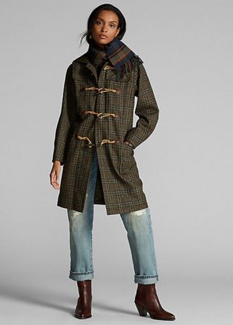 Abrigos tipo trenca de lana a cuadros multicolor de Ralph Lauren para mujer Abrigos tipo trenca de lana a cuadros multicolor de Ralph Lauren para mujer