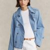 Abrigos vaqueros de corte cuadrado extragrande de Ralph Lauren para mujer en azul Abrigos vaqueros de corte cuadrado extragrande de Ralph Lauren para mujer en azul