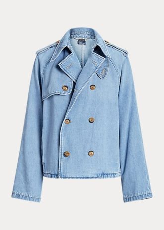Abrigos vaqueros de corte cuadrado extragrande de Ralph Lauren para mujer en azul Abrigos vaqueros de corte cuadrado extragrande de Ralph Lauren para mujer en azul