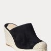 Alpargata de ante Ralph Lauren Pennie de mujer de color negro Alpargata de ante Ralph Lauren Pennie de mujer de color negro