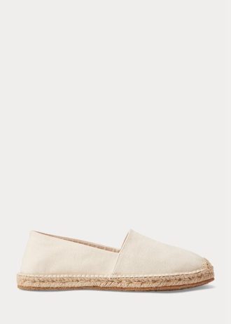 Alpargata de lona Ralph Lauren de hombre blanco