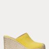 Alpargatas de ante amarillas Ralph Lauren Pennie para mujer Alpargatas de ante amarillas Ralph Lauren Pennie para mujer