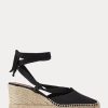 Alpargatas de cuña de lona Ralph Lauren negras para mujer Alpargatas de cuña de lona Ralph Lauren negras para mujer