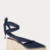 Alpargatas de cuña de lona Ralph Lauren para mujer en color azul marino Alpargatas de cuña de lona Ralph Lauren para mujer en color azul marino