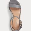 Alpargatas de piel Ralph Lauren Hilarie para mujer en color gris Alpargatas de piel Ralph Lauren Hilarie para mujer en color gris