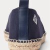 Alpargatas Ralph Lauren Bowsworth de lona con monograma para hombre en azul marino Alpargatas Ralph Lauren Bowsworth de lona con monograma para hombre en azul marino