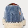 Alpargatas Ralph Lauren Cevio de lona lavada para hombre en azul marino claro Alpargatas Ralph Lauren Cevio de lona lavada para hombre en azul marino claro