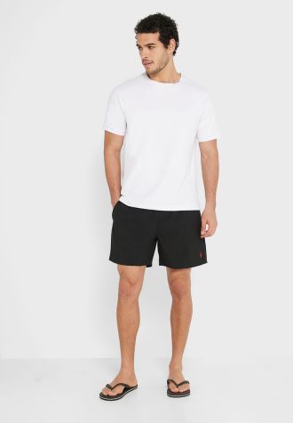 Bañador corto con cordón Ralph Lauren para hombre, color negro