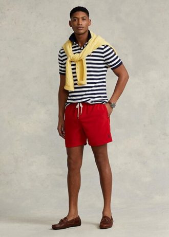 Bañador Ralph Lauren Traveller para hombre, color rojo