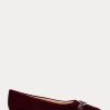 Bailarinas de terciopelo Ralph Lauren Lilah en color burdeos para mujer